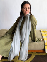 Natural Stripe Feather Toosh Shawl