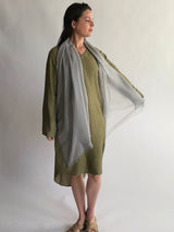 Natural Stripe Feather Toosh Shawl