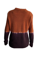 Women's Hand Knit Dip Dye Crewneck Sweater