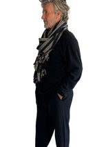 Himalaya Stripe with Fringe Stole