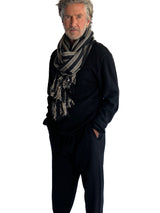 Himalaya Stripe with Fringe Stole
