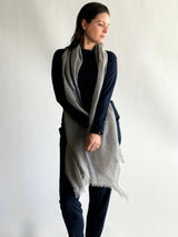 Natural Stripe Feather Toosh Shawl