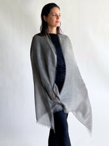 Natural Stripe Feather Toosh Shawl