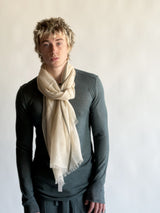 Natural Stripe Feather Toosh Shawl