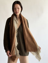 Fuzzy Feutre Two Color Shawl