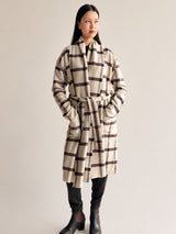 Women's Plaid Wrap Coat