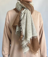 Fuzzy Feutre Two Color Shawl