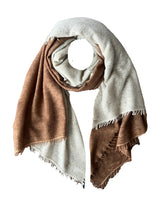 Fuzzy Feutre Two Color Shawl