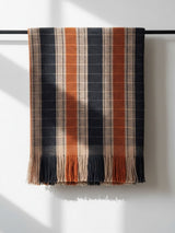 Gobi Plaid Throw with Fringe