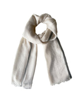 Natural Stripe Feather Toosh Shawl
