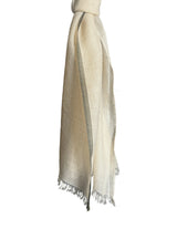 Natural Stripe Feather Toosh Shawl