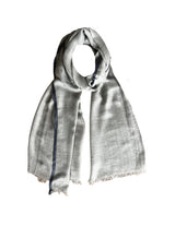 Natural Stripe Feather Toosh Shawl