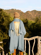 Blue-Cashmere-Classic-Poncho - Denis-Colomb-Lifestyle
