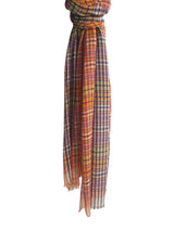 Denis-Colomb-Lifestyle - Cashmere-Silk-Carnival-Plaid-Shawl