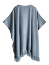 Blue-Cashmere-Classic-Poncho - Denis-Colomb-Lifestyle