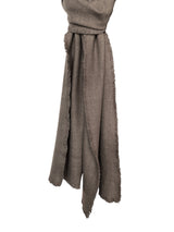 Cashmere-Four-Sided-Fringe-Solid-Scarf - Denis-Colomb-Lifestyle