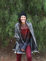 Denis Colomb Lifestyle - Elephant Skin Red Marsala Tibetan Red Monk Cashmere Hand knit Tweed Stripes Sweater