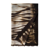 Denis Colomb Lifestyle - Camel Dark Khaki Brown Cashmere Zebra Tie Dye Stole