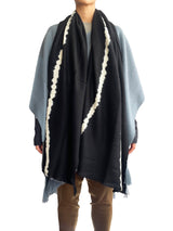 Black-White-Cashmere-Perou-Lightning-Stole - Denis-Colomb-Lifestyle