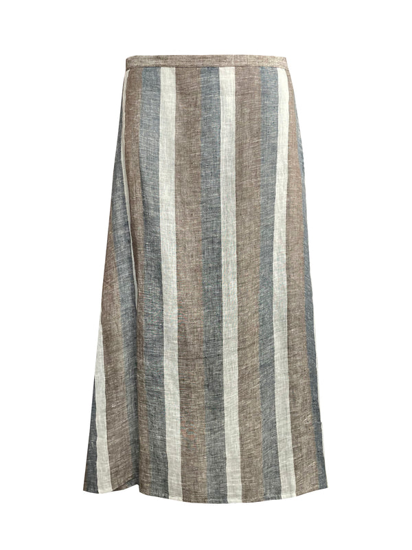 Women's Stripe Wrap Skirt