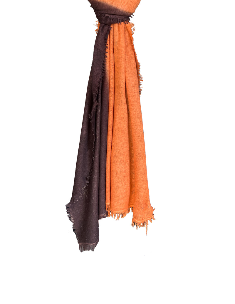 Fuzzy Feutre Two Color Shawl