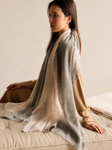 Fuzzy Feutre Two Color Shawl