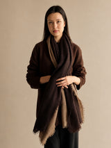 Fuzzy Feutre Two Color Shawl