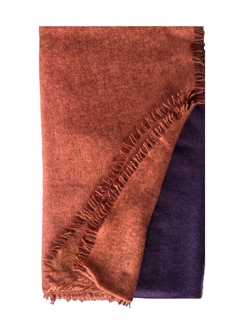 Fuzzy Feutre Two Color Shawl