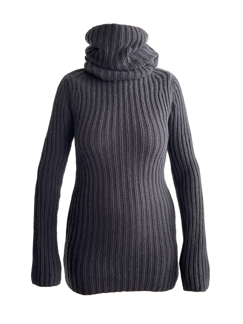 Hand-knit Turtleneck Sweater