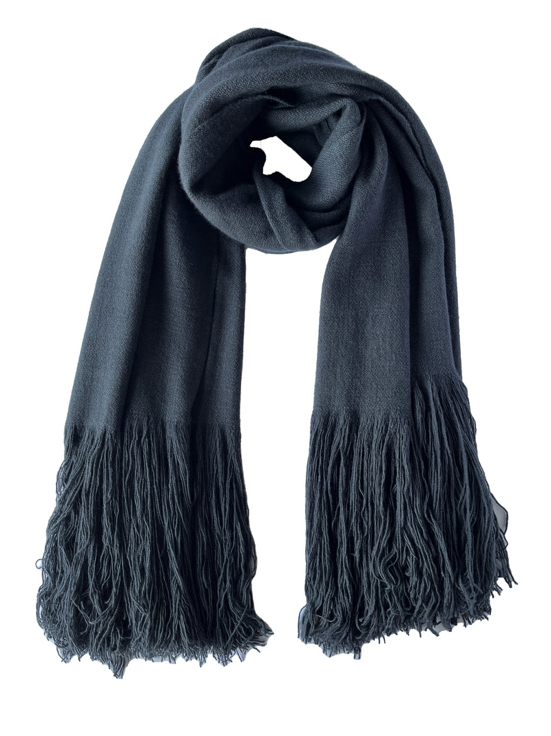 shawl with fringe ends