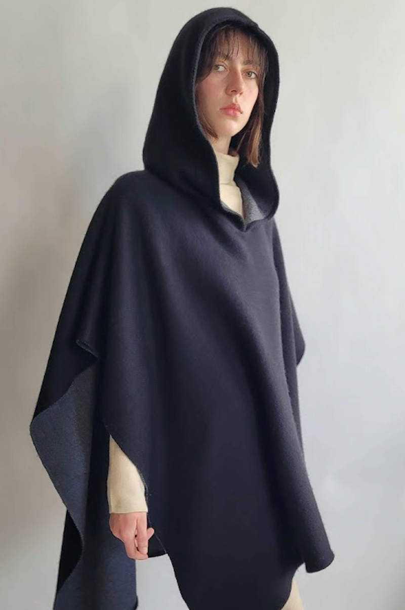 Reversible Hooded Poncho