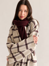 Women's Plaid Wrap Coat