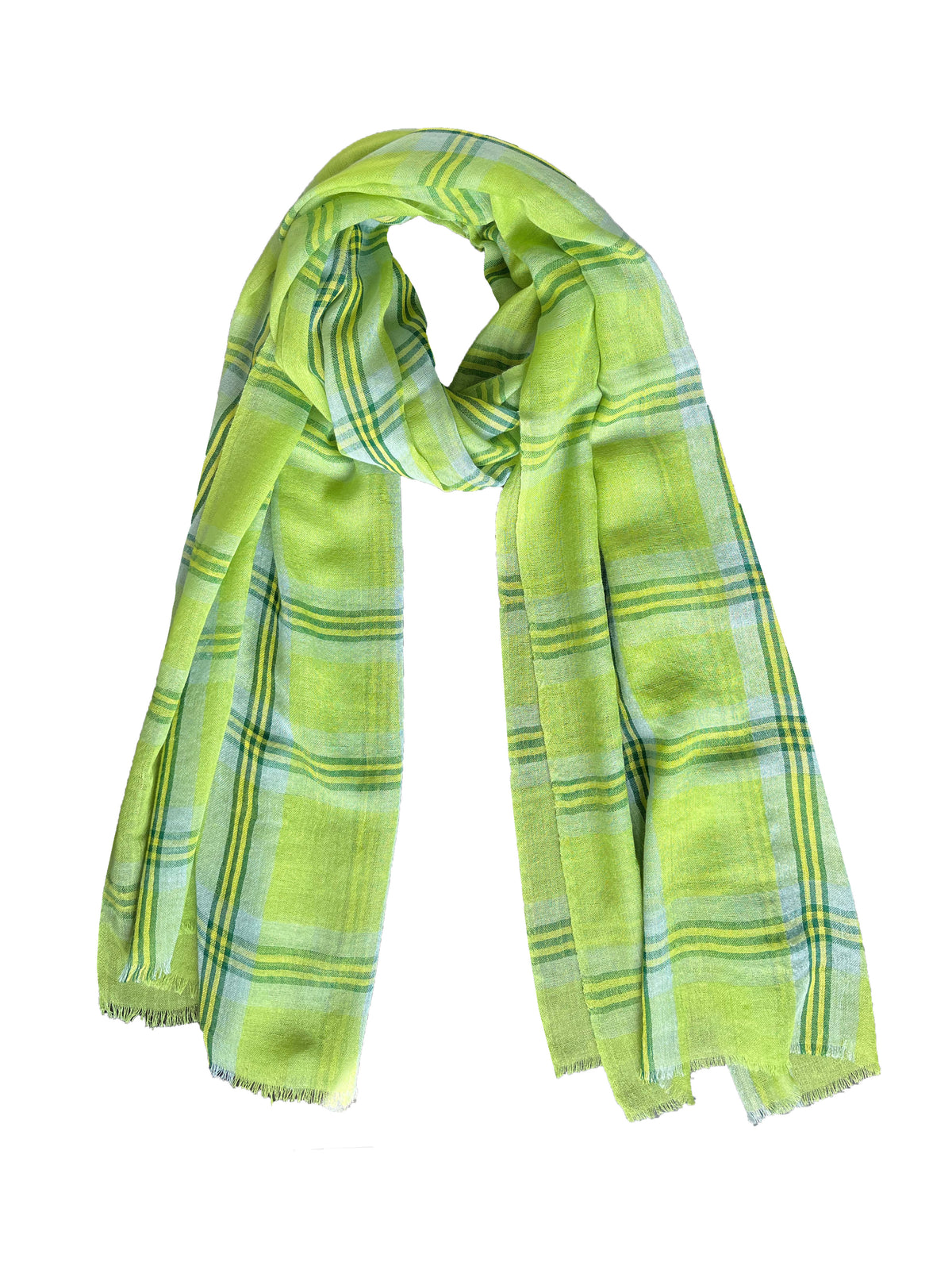 Denis Colomb Handwoven Cashmere Shawl in Black/White | Santa