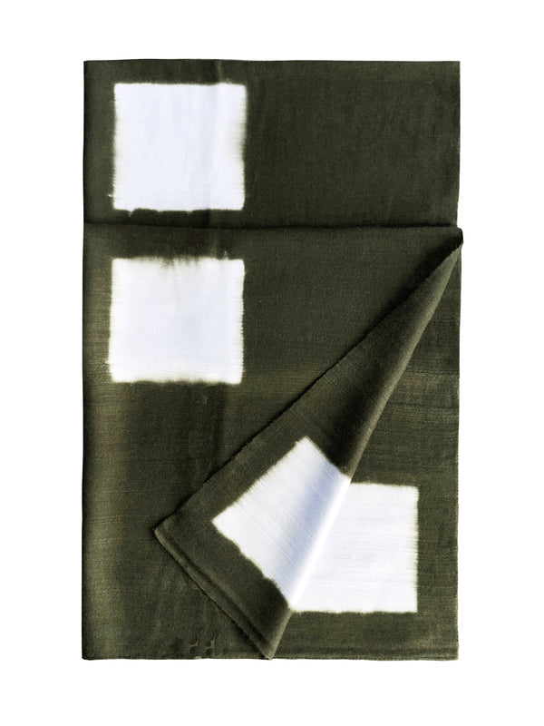 Khaki-Green-Cashmere-Silk-Atacama-Tie-Dye-Shawl - Denis-Colomb-Lifestyle