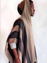 Asymmetric Hooded Poncho