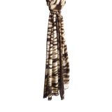 Denis Colomb Lifestyle - Camel Dark Khaki Brown Cashmere Zebra Tie Dye Stole