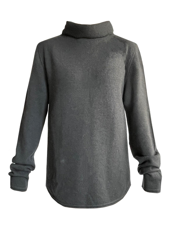Charcoal-Cashmere-Turtle-Neck-Sweater - Denis-Colomb-Lifestyle