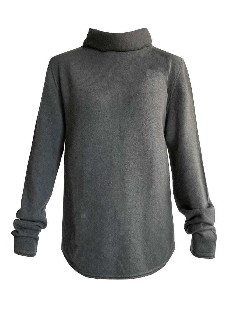 Charcoal-Cashmere-Turtle-Neck-Sweater - Denis-Colomb-Lifestyle