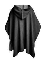 Black-Charcoal-Cashmere-Reversible-Hooed-Poncho-Denis-Colomb-Lifestyle